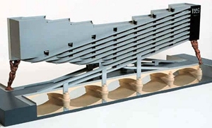 atlant, constructivisme, ontwerp parkeergarage, arch. konstantin melnikov, 1925 (bron onbekend)