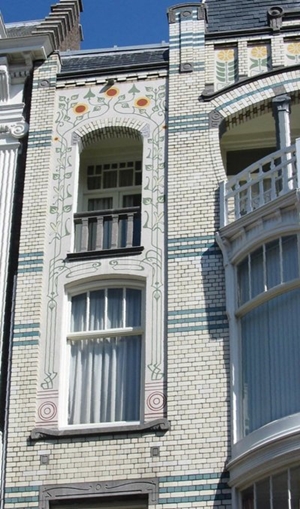 jugendstil, versieringen woonhuis den haag