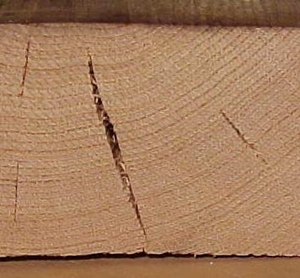 kopse kant, met collaps scheur